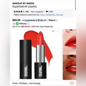 MAKEUP BY MARIO SUPERSATIN LIPSTICK - Color: Chelsea